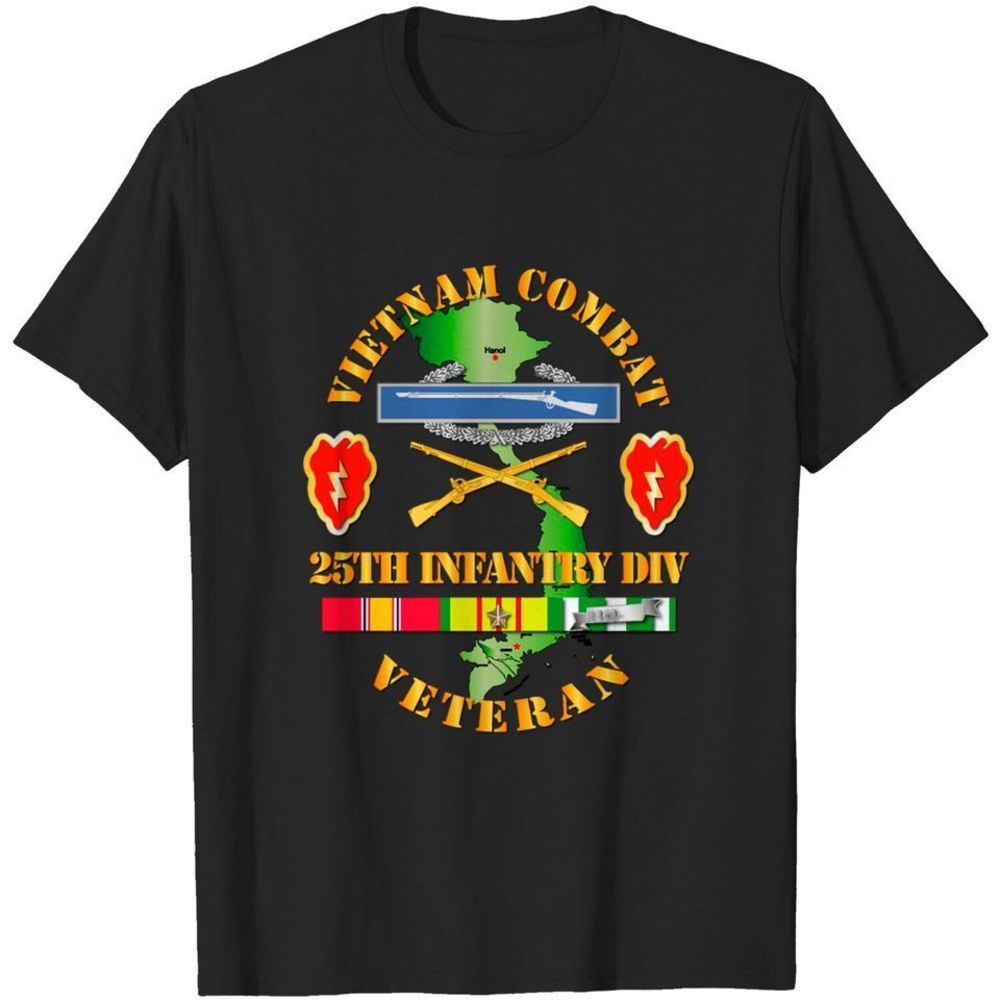 Vietnam Combat Infantry Veteran W 25Th Inf Div Tshirt